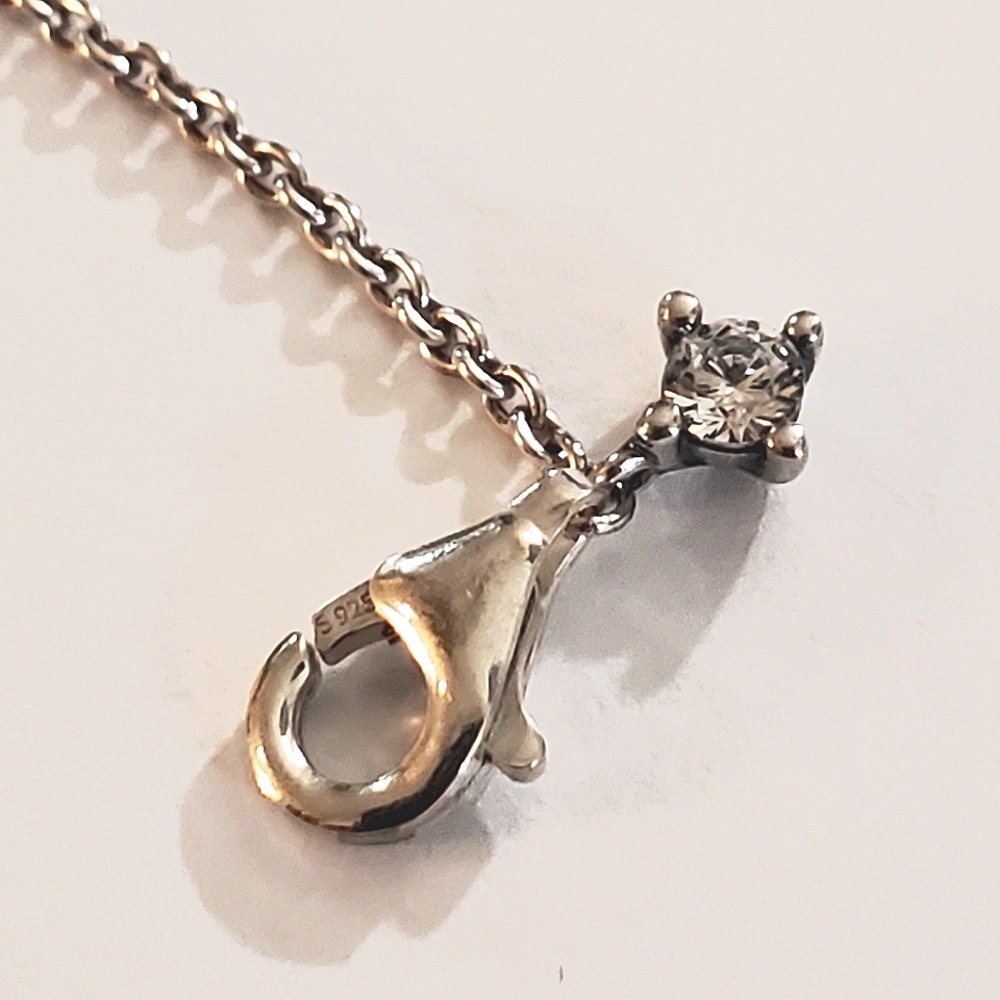Authentic NEW Pandora Sparkling Heart Halo Pendant Necklace S925ALE CZ - Picture 10 of 11